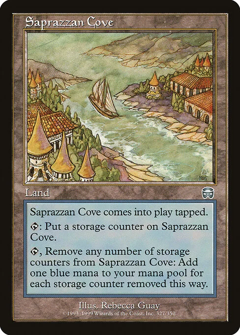 Saprazzan Cove, carta Magic di tipo Land illustrata da Rebecca Guay