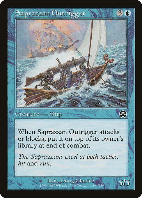 Saprazzan Outrigger, carta Magic di tipo Creature — Merfolk illustrata da Doug Chaffee