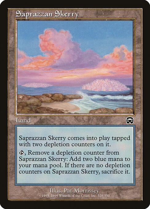 Saprazzan Skerry, carta Magic di tipo Land illustrata da Pat Lewis