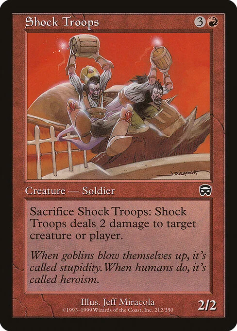 Shock Troops, carta Magic di tipo Creature — Human Soldier illustrata da Jeff Miracola
