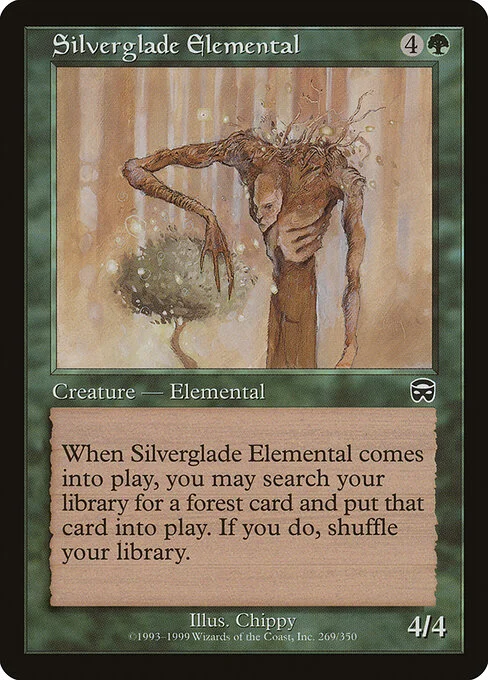 Silverglade Elemental, carta Magic di tipo Creature — Elemental illustrata da Chippy