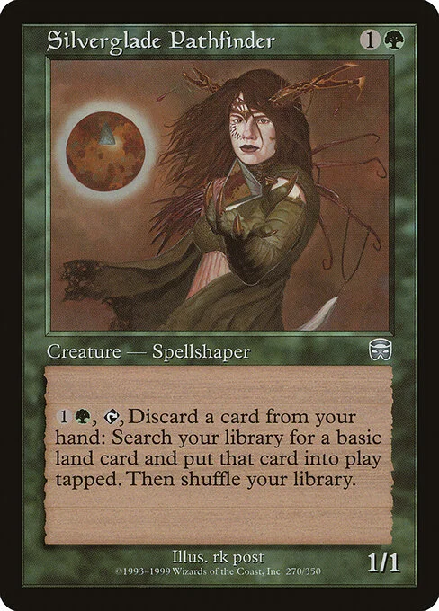Silverglade Pathfinder, carta Magic di tipo Creature — Dryad Spellshaper illustrata da rk post