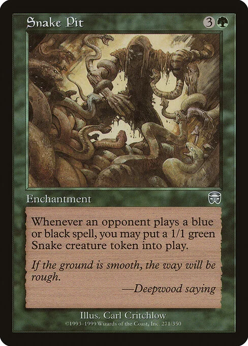 Snake Pit, carta Magic di tipo Enchantment illustrata da Carl Critchlow