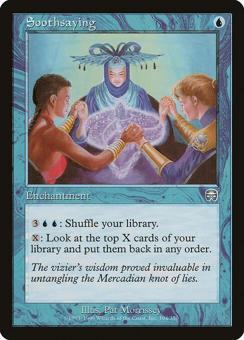 Soothsaying, carta Magic di tipo Enchantment illustrata da Pat Lewis