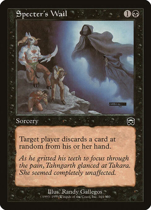 Specter's Wail, carta Magic di tipo Sorcery illustrata da Randy Gallegos