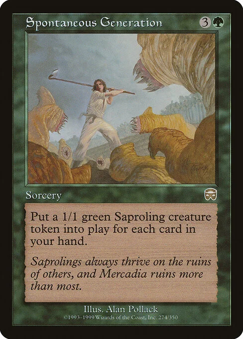 Spontaneous Generation, carta Magic di tipo Sorcery illustrata da Alan Pollack
