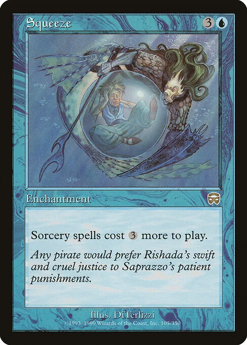 Squeeze, carta Magic di tipo Enchantment illustrata da DiTerlizzi