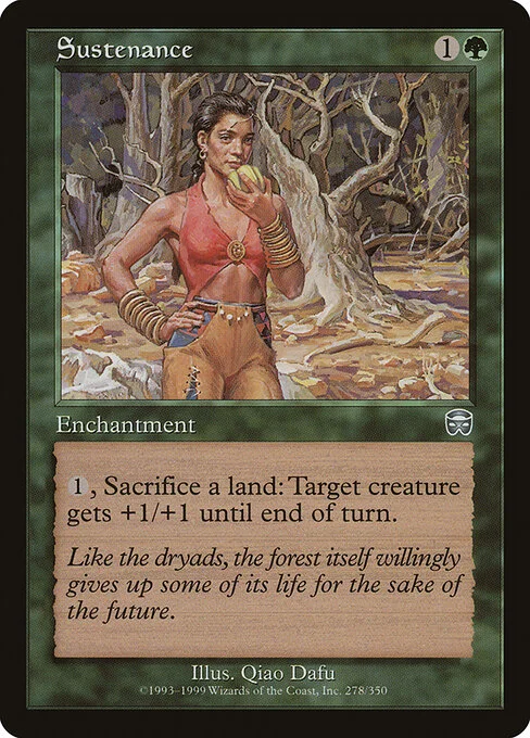 Sustenance, carta Magic di tipo Enchantment illustrata da Qiao Dafu