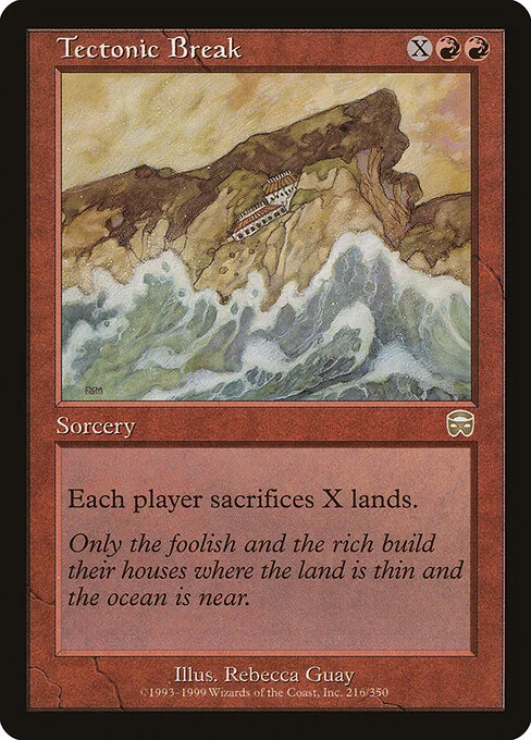 Tectonic Break, carta Magic di tipo Sorcery illustrata da Rebecca Guay