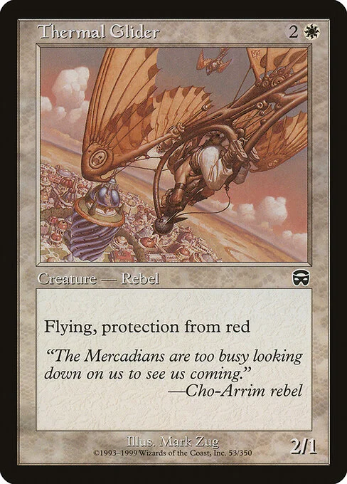 Thermal Glider, carta Magic di tipo Creature — Human Rebel illustrata da Mark Zug