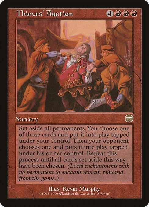 Thieves' Auction, carta Magic di tipo Sorcery illustrata da Kevin Murphy