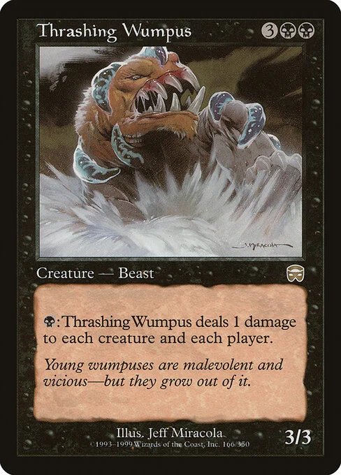 Thrashing Wumpus, carta Magic di tipo Creature — Beast illustrata da Jeff Miracola