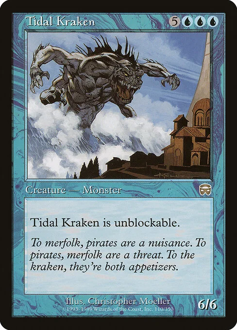 Tidal Kraken, carta Magic di tipo Creature — Kraken illustrata da Christopher Moeller