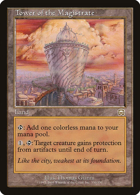 Tower of the Magistrate, carta Magic di tipo Land illustrata da Thomas Gianni