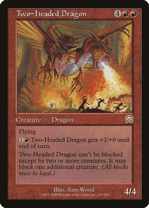 Two-Headed Dragon, carta Magic di tipo Creature — Dragon illustrata da Sam Wood