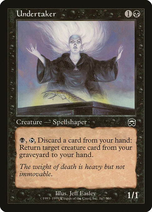Undertaker, carta Magic di tipo Creature — Human Spellshaper illustrata da Jeff Easley