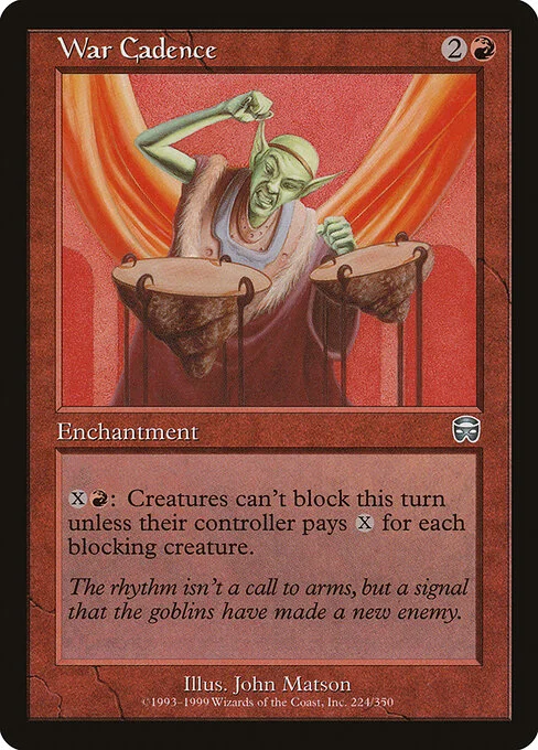 War Cadence, carta Magic di tipo Enchantment illustrata da John Matson