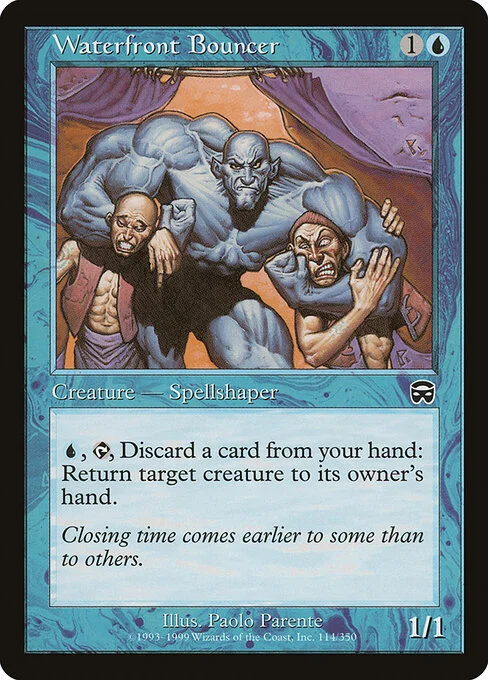 Waterfront Bouncer, carta Magic di tipo Creature — Merfolk Spellshaper illustrata da Paolo Parente