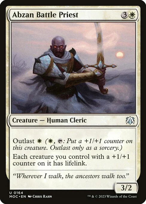 Abzan Battle Priest, carta Magic di tipo Creature — Human Cleric illustrata da Chris Rahn