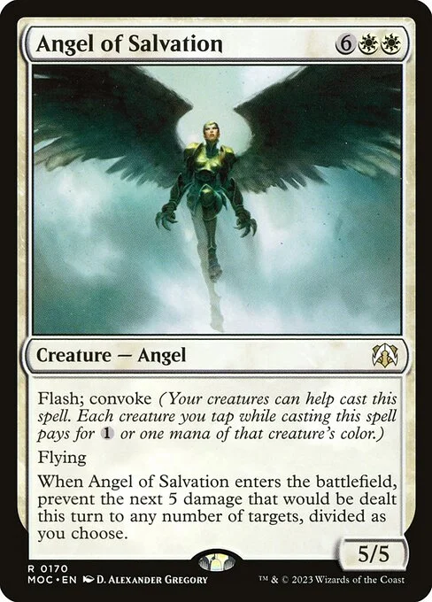 Angel of Salvation, carta Magic di tipo Creature — Angel illustrata da D. Alexander Gregory