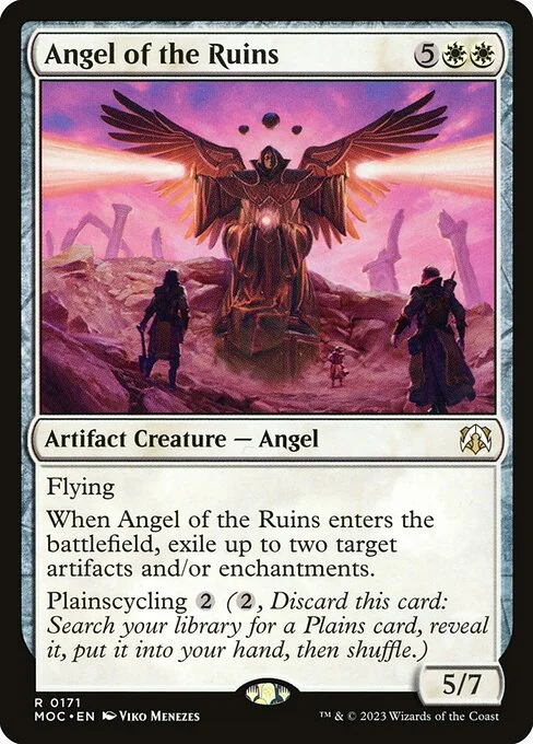 Angel of the Ruins, carta Magic di tipo Artifact Creature — Angel illustrata da Viko Menezes