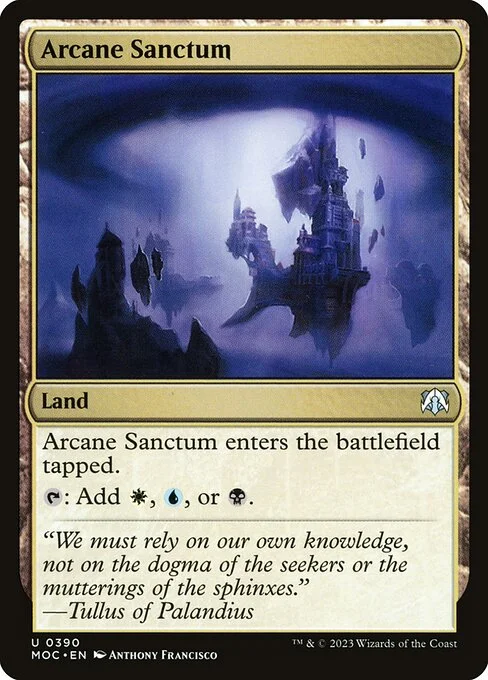Arcane Sanctum, carta Magic di tipo Land illustrata da Anthony Francisco