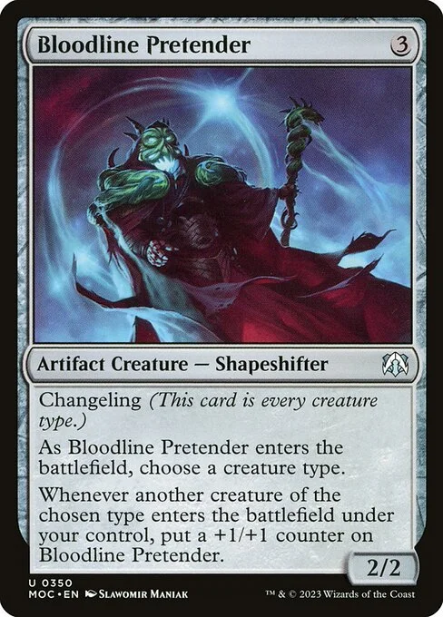 Bloodline Pretender, carta Magic di tipo Artifact Creature — Shapeshifter illustrata da Slawomir Maniak