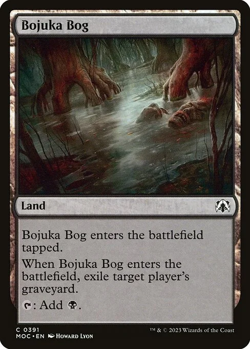 Bojuka Bog, carta Magic di tipo Land illustrata da Howard Lyon