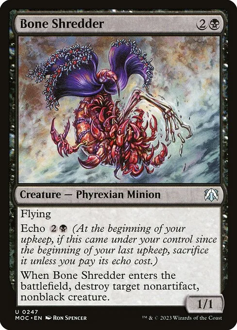 Bone Shredder, carta Magic di tipo Creature — Phyrexian Minion illustrata da Ron Spencer
