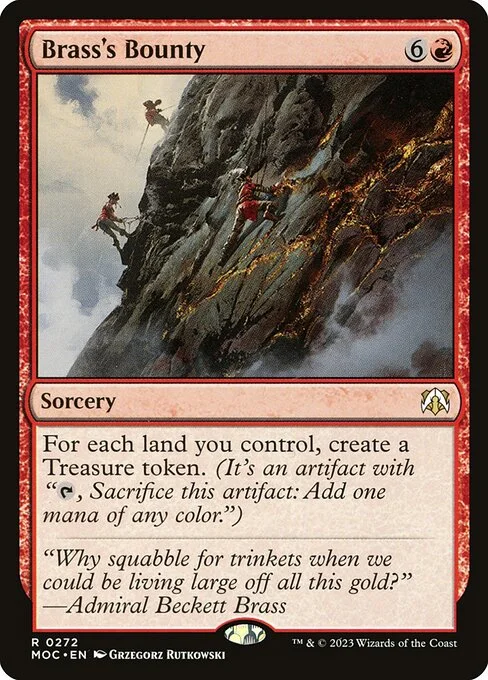 Brass's Bounty, carta Magic di tipo Sorcery illustrata da Grzegorz Rutkowski