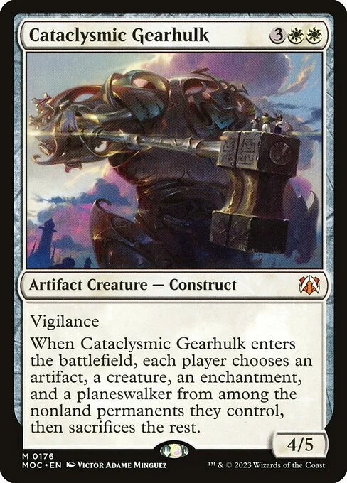 Cataclysmic Gearhulk, carta Magic di tipo Artifact Creature — Construct illustrata da Victor Adame Minguez