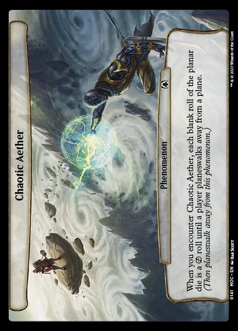 Chaotic Aether, carta Magic di tipo Phenomenon illustrata da Dan Murayama Scott