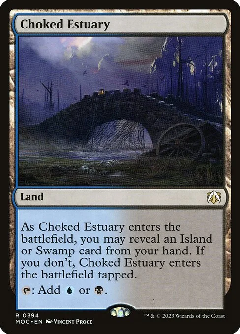 Choked Estuary, carta Magic di tipo Land illustrata da Vincent Proce