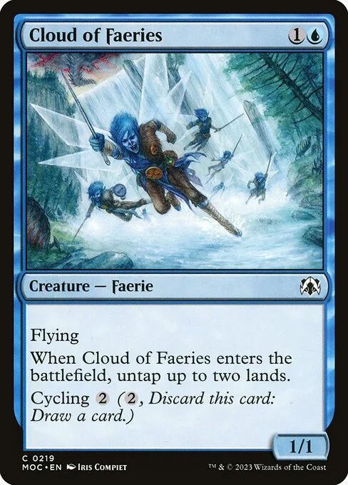 Cloud of Faeries, carta Magic di tipo Creature — Faerie illustrata da Iris Compiet