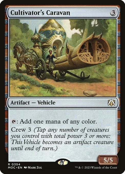 Cultivator's Caravan, carta Magic di tipo Artifact — Vehicle illustrata da Mark Zug