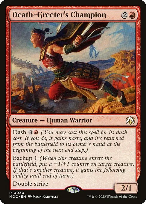 Death-Greeter's Champion, carta Magic di tipo Creature — Human Warrior illustrata da Jason Rainville
