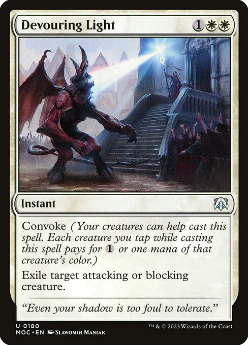 Devouring Light, carta Magic di tipo Instant illustrata da Slawomir Maniak