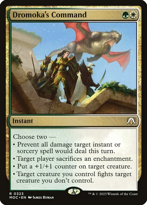 Dromoka's Command, carta Magic di tipo Instant illustrata da James Ryman