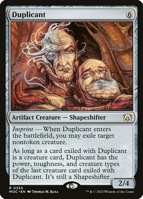 Duplicant, carta Magic di tipo Artifact Creature — Shapeshifter illustrata da Thomas M. Baxa