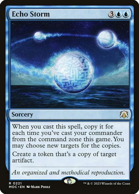 Echo Storm, carta Magic di tipo Sorcery illustrata da Mark Poole