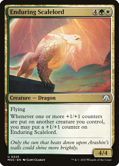 Enduring Scalelord, carta Magic di tipo Creature — Dragon illustrata da Clint Cearley