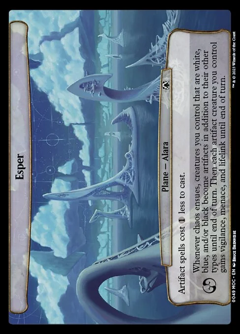 Esper, carta Magic di tipo Plane — Alara illustrata da Bruce Brenneise