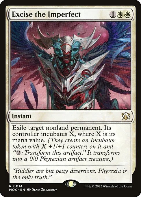 Excise the Imperfect, carta Magic di tipo Instant illustrata da Denis Zhbankov