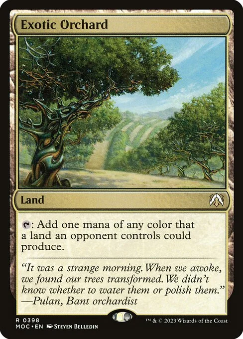 Exotic Orchard, carta Magic di tipo Land illustrata da Steven Belledin