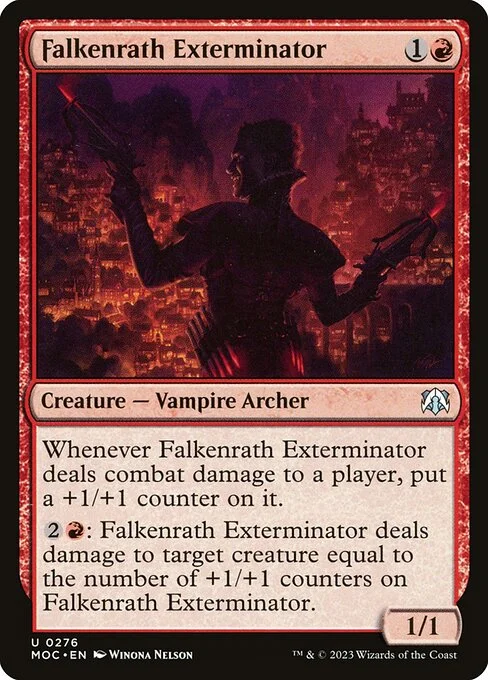 Falkenrath Exterminator, carta Magic di tipo Creature — Vampire Archer illustrata da Winona Nelson