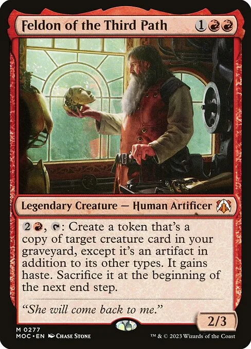 Feldon of the Third Path, carta Magic di tipo Legendary Creature — Human Artificer illustrata da Chase Stone