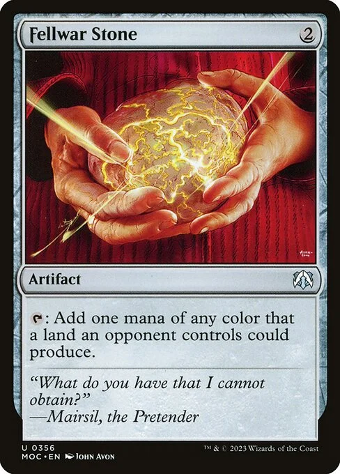 Fellwar Stone, carta Magic di tipo Artifact illustrata da John Avon