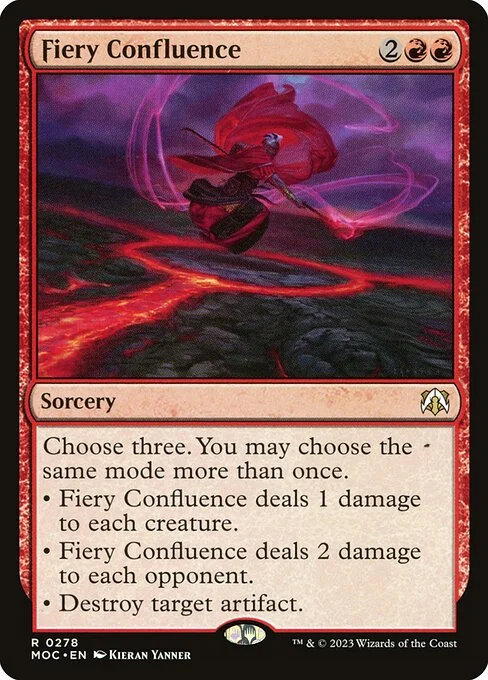 Fiery Confluence, carta Magic di tipo Sorcery illustrata da Kieran Yanner