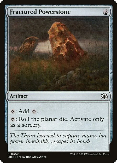Fractured Powerstone, carta Magic di tipo Artifact illustrata da Rob Alexander