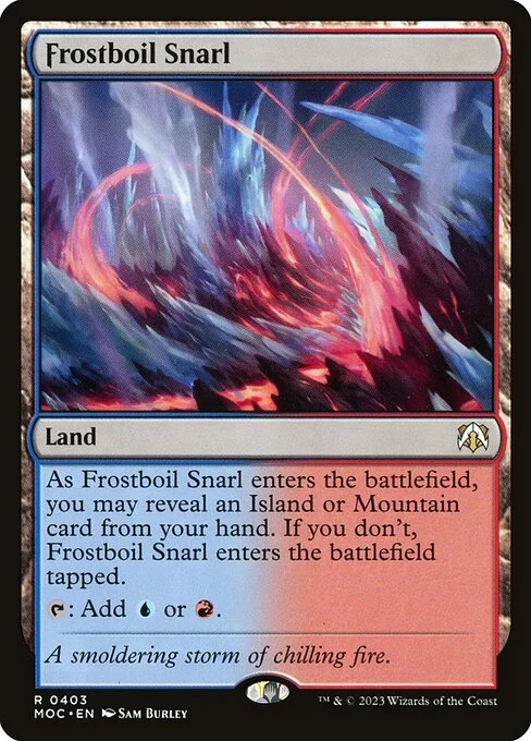 Frostboil Snarl, carta Magic di tipo Land illustrata da Sam Burley